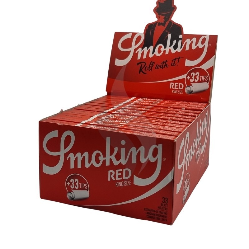 Papier à rouler King Size +Tips Smoking Red King Size Tips