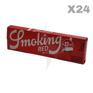Vloeitjes King Size + Tips Smoking Red King Size Tips