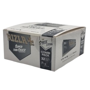 Rolling Papers King Size + Tips Rizla + Super Thin Silver King Size Tips