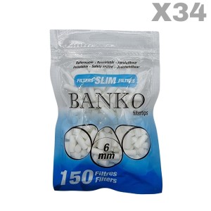 Filtres à cigarettes Banko Filtres Slim 6mm