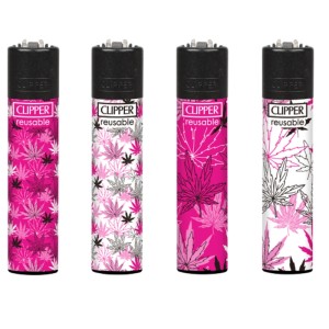Lighters Clipper Pink Leaves 2