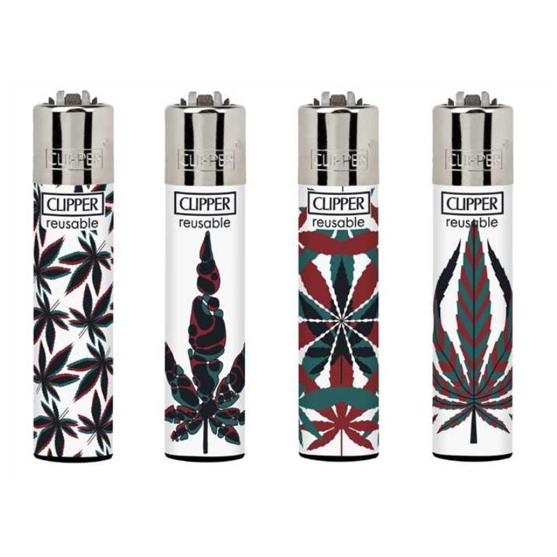 Lighters Clipper Neon Leaves 4