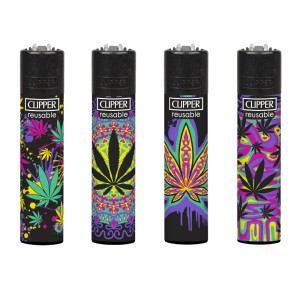 Lighters Clipper Neon Leaves