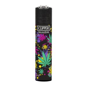 Lighters Clipper Neon Leaves