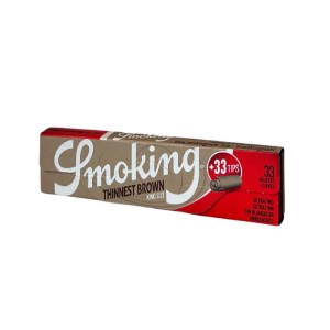 Rolling Papers King Size + Tips Smoking Thinnest Brown Double King Size Tips