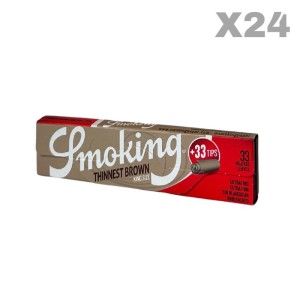 Rolling Papers King Size + Tips Smoking Thinnest Brown Double King Size Tips