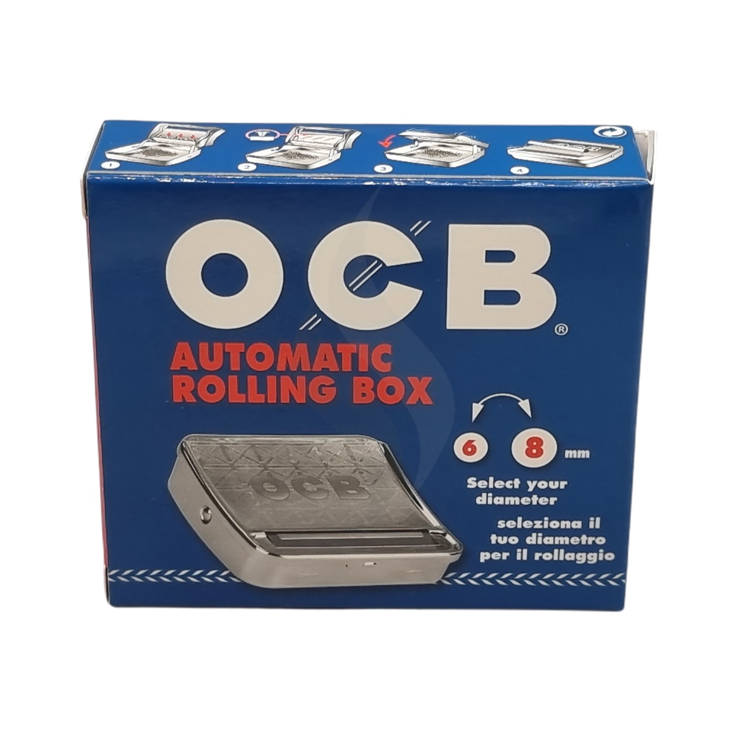 Rouleuse OCB automatique - Blague à tabac en métal + rouleuse